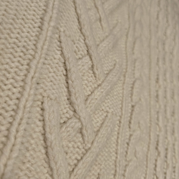 AE77 American Eagle Men's Fisherman Crewneck Cashmere Sweater Cream‎ NWT Size XL - Picture 10 of 13